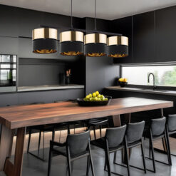 HILTON BLACK/GOLD LAMPA WISZĄCA