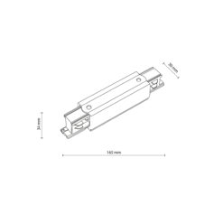 TRACER PROSTY TRÓJOBWODOWY CZARNY Z PODŁĄCZENIEM ZASILAJĄCYM
