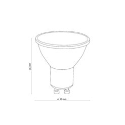 ŻARÓWKA GU10 BLACK 5W COOL WHITE 4000 K